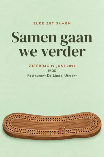 Uitnodiging met het ontwerp Samen vooruit