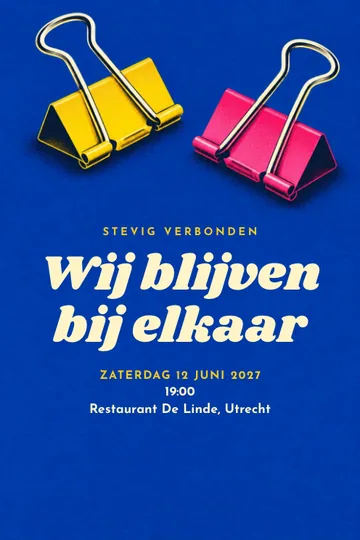 Uitnodiging met het ontwerp Wij blijven bij elkaar
