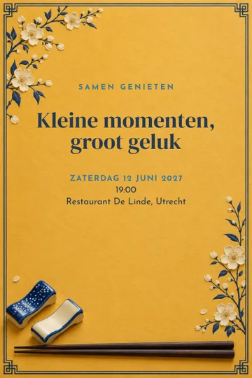 Uitnodiging met het ontwerp Samen genieten