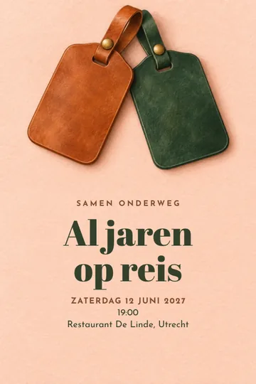 Uitnodiging met het ontwerp Samen onderweg