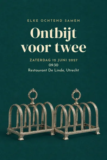 Uitnodiging met het ontwerp Elke ochtend samen