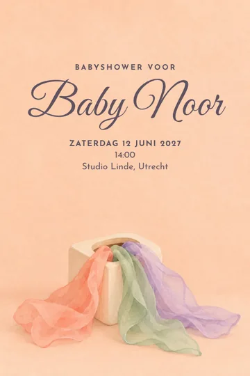 Uitnodiging met het ontwerp Zacht ontdekken