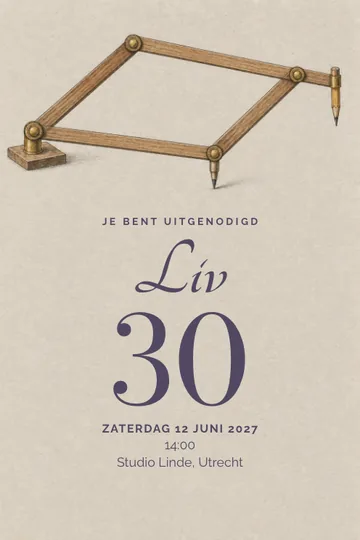 Uitnodiging met het ontwerp Grote ideeën