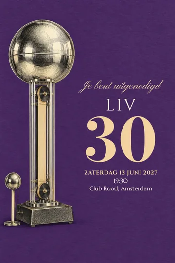 Uitnodiging met het ontwerp Een feest met spanning