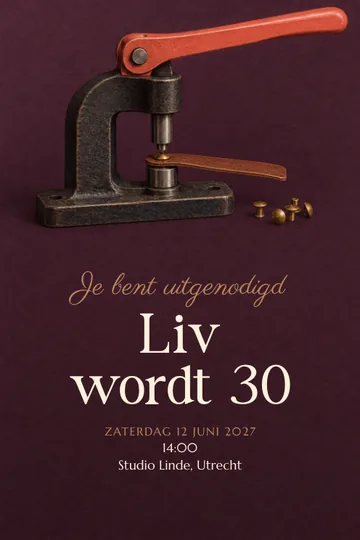 Uitnodiging met het ontwerp Maak het samen