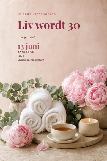 Uitnodiging met het ontwerp Verwendag