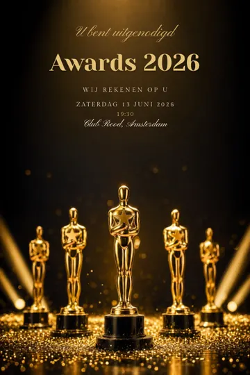 Uitnodiging met het ontwerp Awardshow
