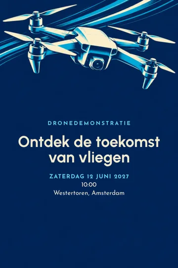 Uitnodiging met het ontwerp Drone demonstratie