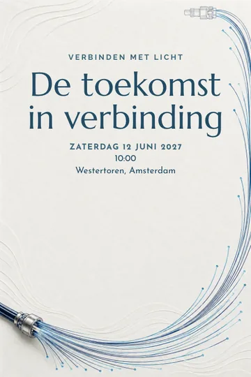 Uitnodiging met het ontwerp Verbinden met licht