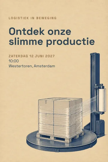 Uitnodiging met het ontwerp Logistiek in beweging