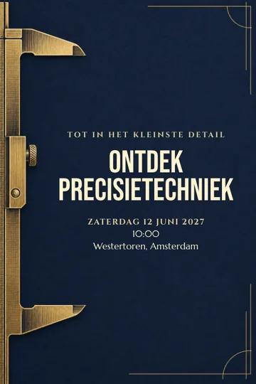 Uitnodiging met het ontwerp Tot in het kleinste detail