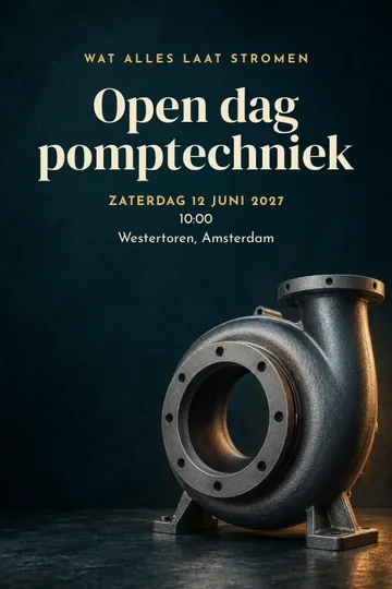 Uitnodiging met het ontwerp Pomptechniek