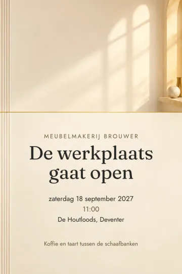 Uitnodiging Bedrijfsfeest, ontwerp Zonnig atelier