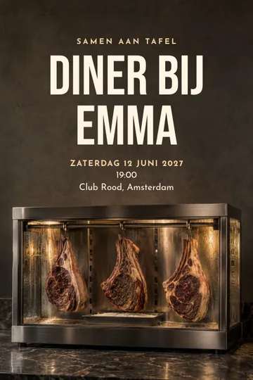 Uitnodiging met het ontwerp Rijp voor het diner