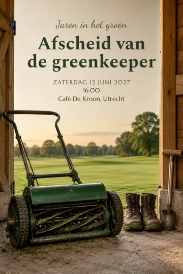 Uitnodiging met het ontwerp Jaren in het groen
