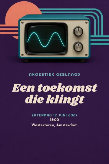 Uitnodiging met het ontwerp Akoestiek geslaagd