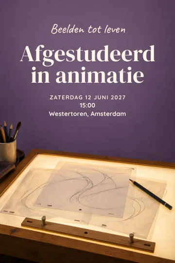 Uitnodiging met het ontwerp Beelden tot leven