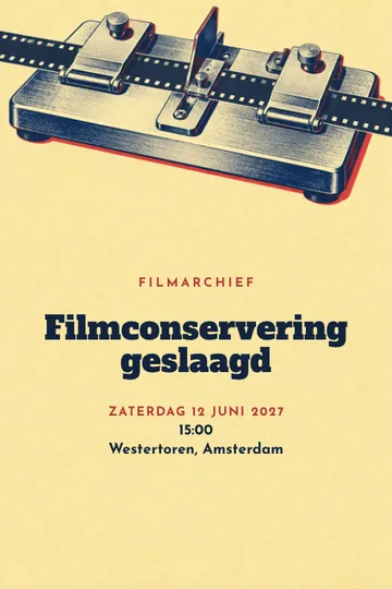 Uitnodiging met het ontwerp Filmarchief