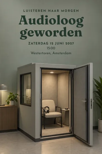 Uitnodiging met het ontwerp Luisteren naar morgen