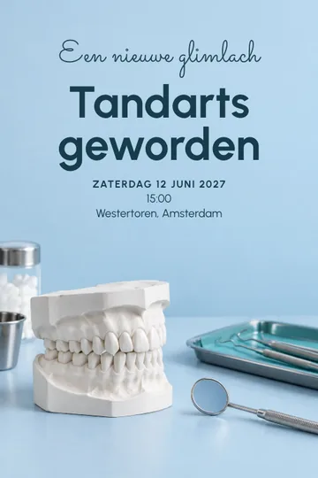 Uitnodiging met het ontwerp Een nieuwe glimlach