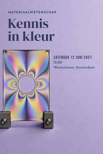Uitnodiging met het ontwerp Materiaalwetenschap