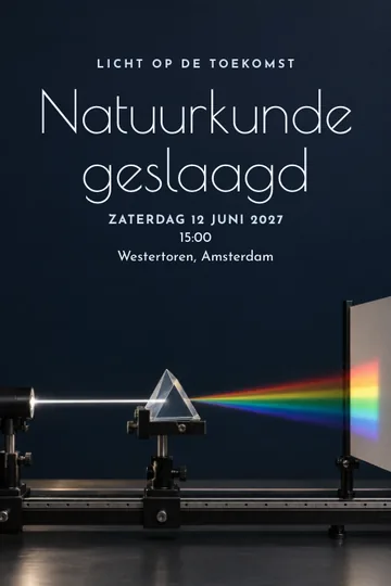 Uitnodiging met het ontwerp Licht op de toekomst