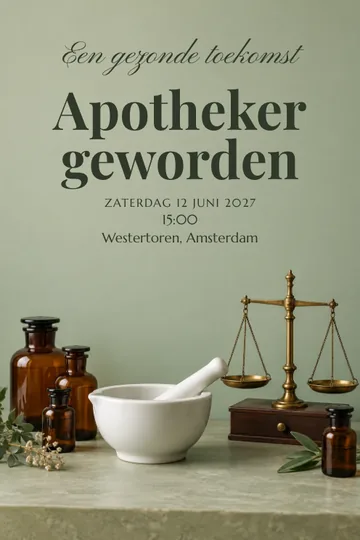 Uitnodiging met het ontwerp Een gezonde toekomst