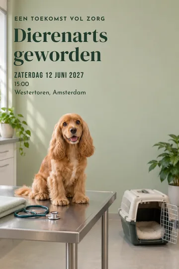 Uitnodiging met het ontwerp Zorg voor elk leven