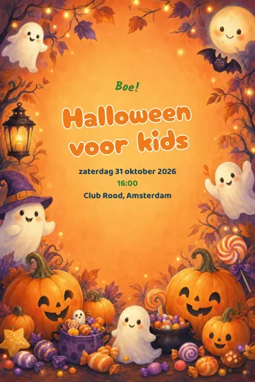 Uitnodiging met het ontwerp Spookjesfeest