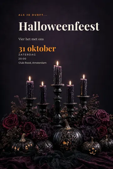 Uitnodiging met het ontwerp Spooky soirée