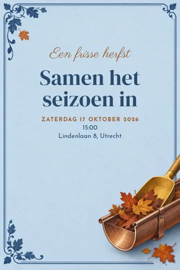 Uitnodiging met het ontwerp Een frisse herfst