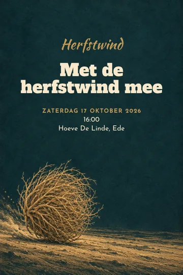 Uitnodiging met het ontwerp Herfstwind
