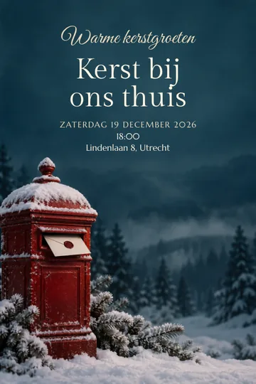 Uitnodiging met het ontwerp Warme post
