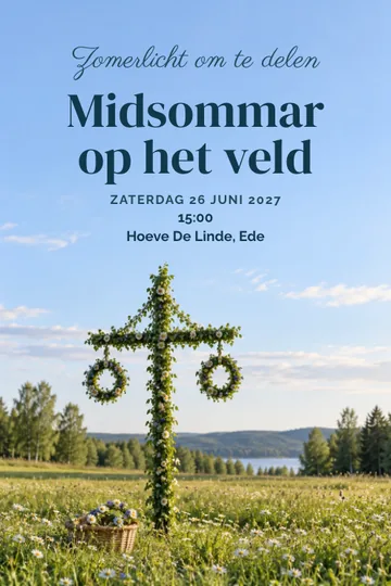 Uitnodiging met het ontwerp De langste dag