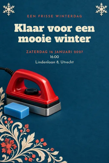 Uitnodiging met het ontwerp Een frisse winterdag