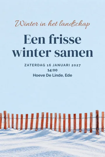 Uitnodiging met het ontwerp Winter in het landschap