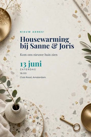 Uitnodiging met het ontwerp Terrazzo