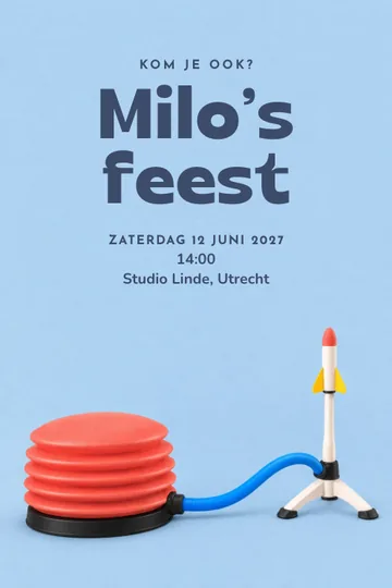 Uitnodiging met het ontwerp Luchtkrachtfeest
