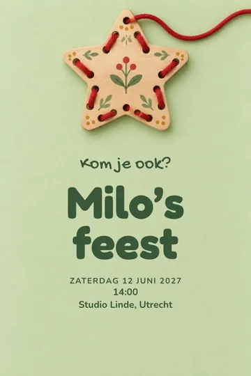 Uitnodiging met het ontwerp Rijgsterfeest