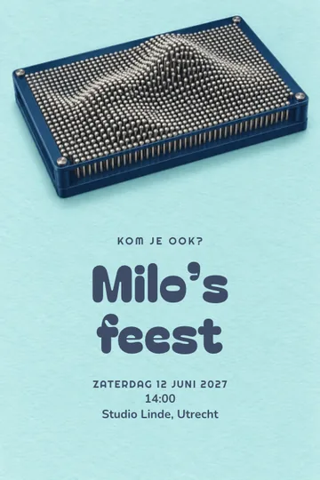 Uitnodiging met het ontwerp Vormen tot leven